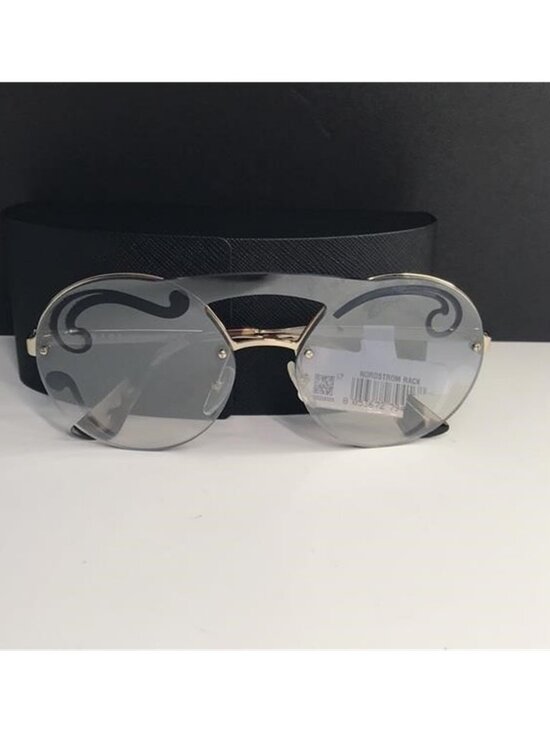 ? - New Auth Prada PR 65TS (ZVN0D0) Gold and Silver Women\'s Sunglasses main image 9